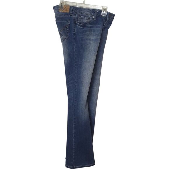 Vanity Womens Bootcut Jeans 28x33 Blue Denim Cowgirl Embroidered Low Rise Street - Picture 4 of 8